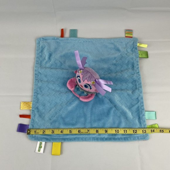 Bright Starts Sesame Street Abby 13" Baby Lovey Security Blanket Blue Pink - Picture 4 of 9